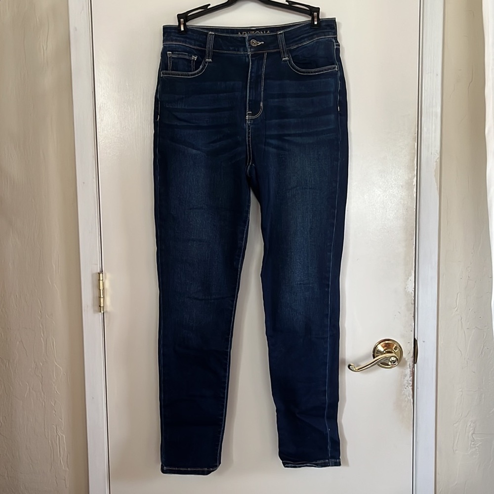 Junior's Arizona Jean Company High Rise Skinny Jeans 9 Medium Dark Blue Women's